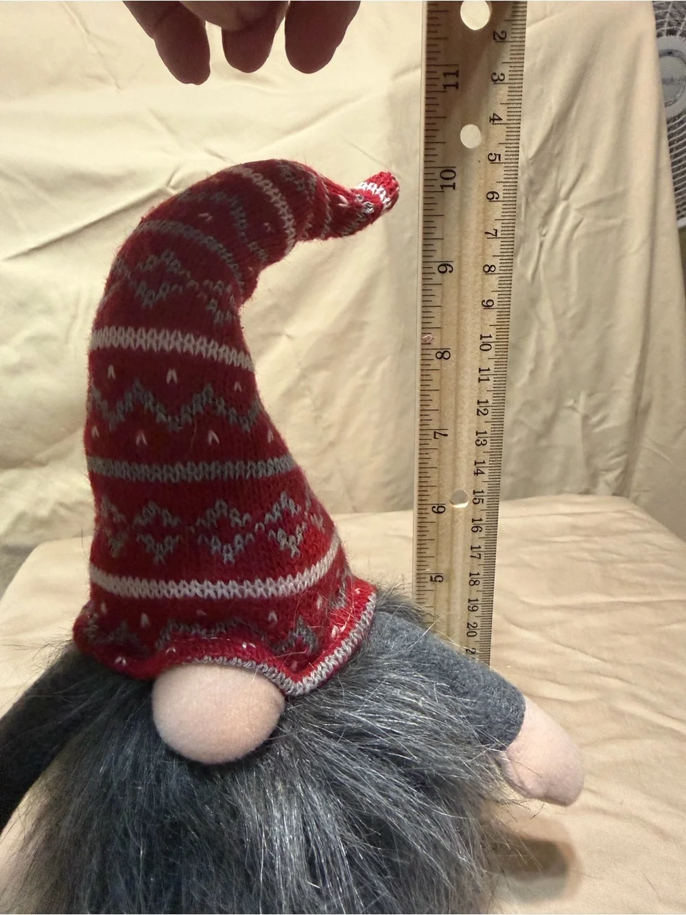 Barnes & Noble Red and Gray Nordic Gnome Holiday Plush